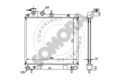 Радиатор, охлаждение двигателя SOMORA 130040