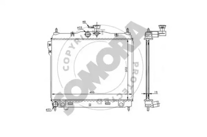Радиатор, охлаждение двигателя SOMORA 130540