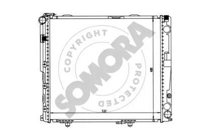 Радиатор, охлаждение двигателя SOMORA 170542
