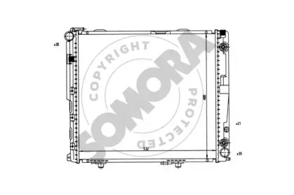 Радиатор, охлаждение двигателя SOMORA 170543