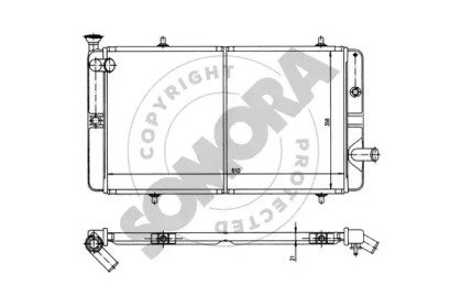 Радиатор, охлаждение двигателя SOMORA 220442