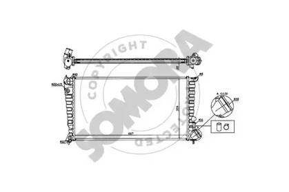 Радиатор, охлаждение двигателя SOMORA 220642