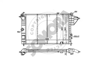 Радиатор, охлаждение двигателя SOMORA 210241