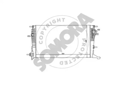 Радиатор, охлаждение двигателя SOMORA 243440A