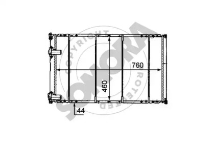 Радиатор, охлаждение двигателя SOMORA 245540B