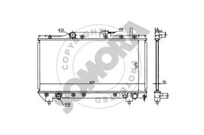 Радиатор, охлаждение двигателя SOMORA 311640