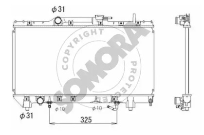 Радиатор, охлаждение двигателя SOMORA 311640A