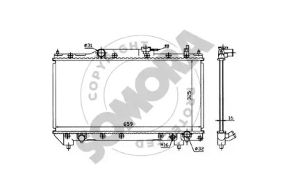 Радиатор, охлаждение двигателя SOMORA 311742