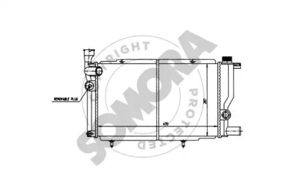 Радиатор, охлаждение двигателя SOMORA 221140
