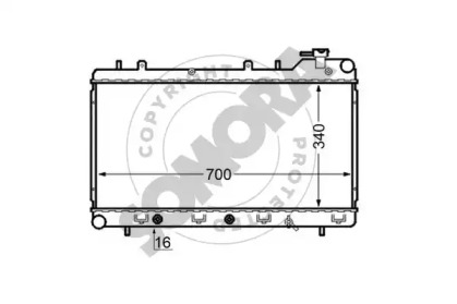 Радиатор, охлаждение двигателя SOMORA 333140