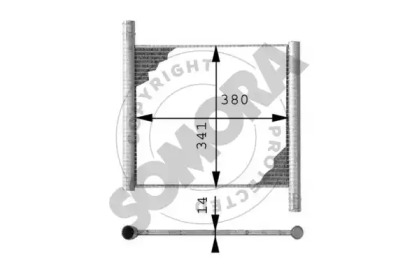 Радиатор, охлаждение двигателя SOMORA 340040
