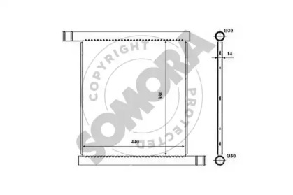Радиатор, охлаждение двигателя SOMORA 340140