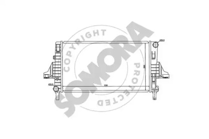 Радиатор, охлаждение двигателя SOMORA 341040