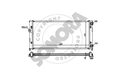 Радиатор, охлаждение двигателя SOMORA 350842
