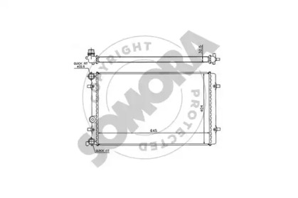 Радиатор, охлаждение двигателя SOMORA 350940C