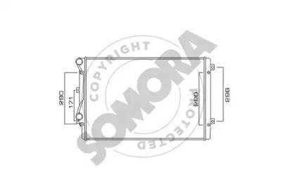 Радиатор, охлаждение двигателя SOMORA 351040E