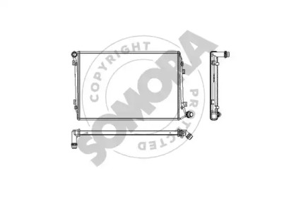 Радиатор, охлаждение двигателя SOMORA 351040F