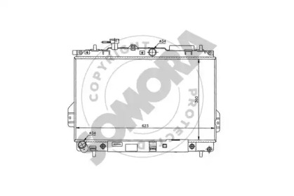 Радиатор, охлаждение двигателя SOMORA 136040A