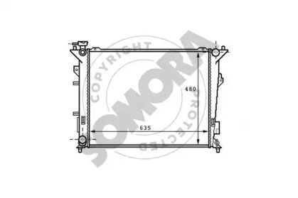 Радиатор, охлаждение двигателя SOMORA 137140