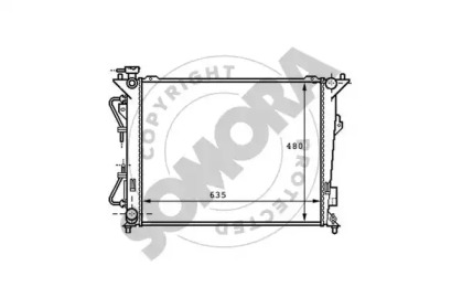 Радиатор, охлаждение двигателя SOMORA 137140A