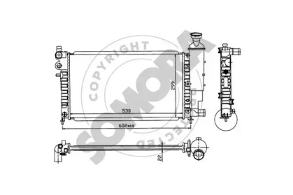 Радиатор, охлаждение двигателя SOMORA 050242