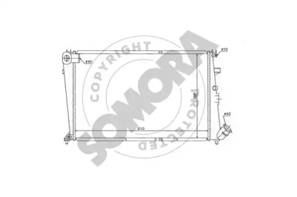 Радиатор, охлаждение двигателя SOMORA 052240