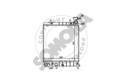 Радиатор, охлаждение двигателя SOMORA 131240