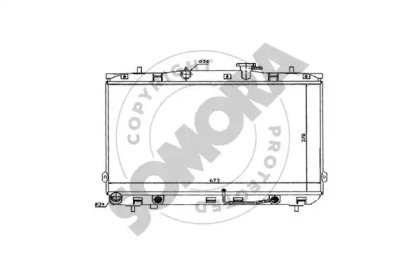 Радиатор, охлаждение двигателя SOMORA 132240A