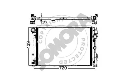 Радиатор, охлаждение двигателя SOMORA 171440