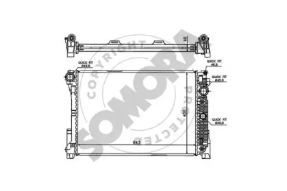 Радиатор, охлаждение двигателя SOMORA 171440B