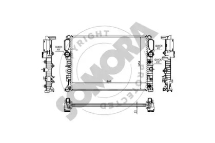 Радиатор, охлаждение двигателя SOMORA 170841