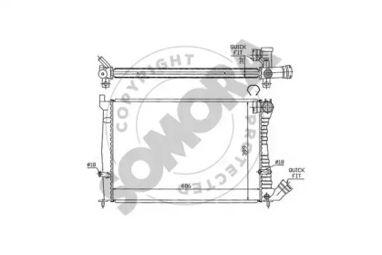Радиатор, охлаждение двигателя SOMORA 052240F
