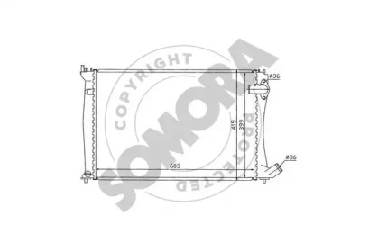 Радиатор, охлаждение двигателя SOMORA 052240G