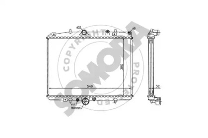 Радиатор, охлаждение двигателя SOMORA 052340C