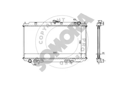 Радиатор, охлаждение двигателя SOMORA 193442