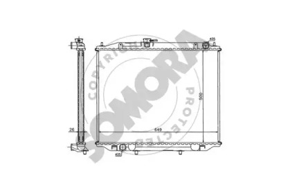 Радиатор, охлаждение двигателя SOMORA 196540A