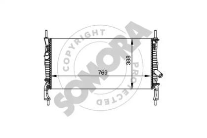 Радиатор, охлаждение двигателя SOMORA 094540A