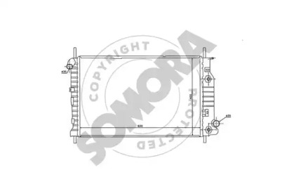 Радиатор, охлаждение двигателя SOMORA 095040A