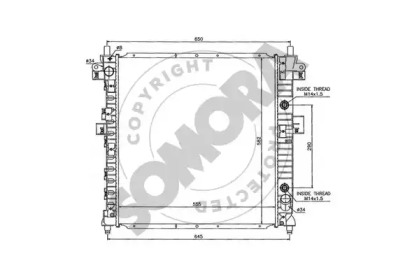 Радиатор, охлаждение двигателя SOMORA 065140