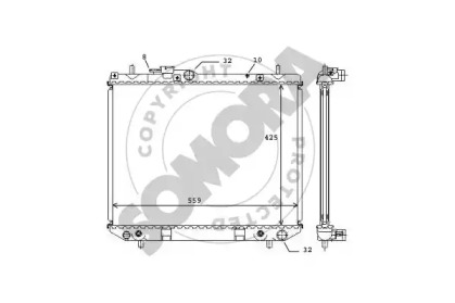 Радиатор, охлаждение двигателя SOMORA 072040A