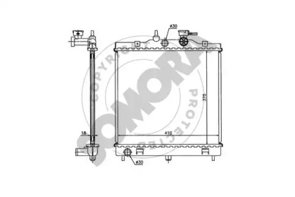 Радиатор, охлаждение двигателя SOMORA 111040A
