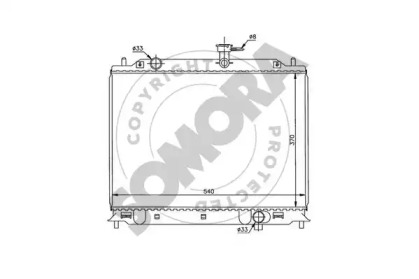 Радиатор, охлаждение двигателя SOMORA 111140A