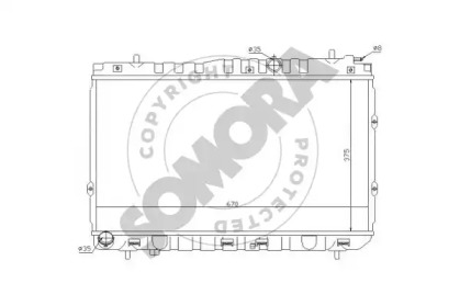 Радиатор, охлаждение двигателя SOMORA 112040A