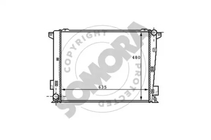 Радиатор, охлаждение двигателя SOMORA 137140B