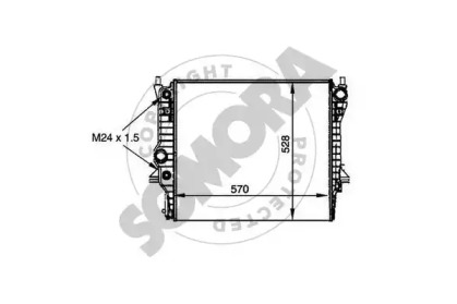 Радиатор, охлаждение двигателя SOMORA 155040