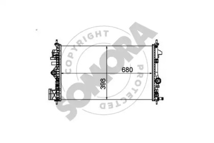 Радиатор, охлаждение двигателя SOMORA 210840