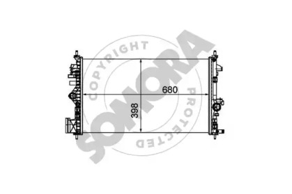 Радиатор, охлаждение двигателя SOMORA 210840B