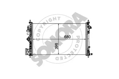 Радиатор, охлаждение двигателя SOMORA 210840C