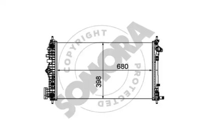 Радиатор, охлаждение двигателя SOMORA 210840D