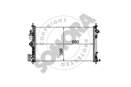 Радиатор, охлаждение двигателя SOMORA 210840E